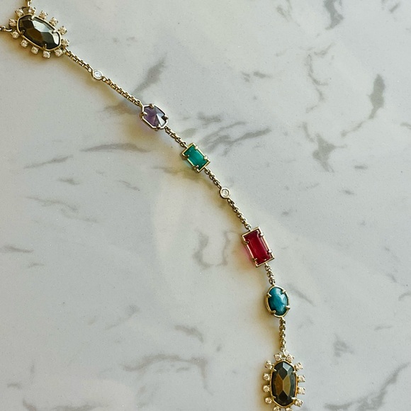 SOLD Kendra Scott Multicolor Y Necklace with Drawstring Bag - Picture 11 of 11